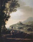 Claude Lorrain Pastoral Landscape with Piping Shepherd (mk17) oil painting picture wholesale